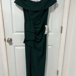 COPY - Emerald long dress w slit on leg